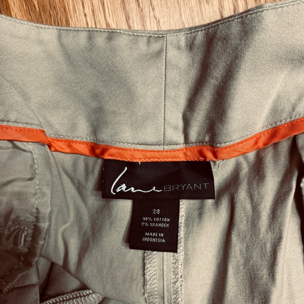 Lane Bryant Khaki Cropped Pants